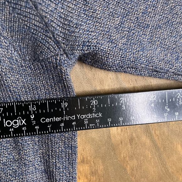 Banana Republic Mens Sweater Gray Knitted Mock Henley Neck Fine Wool Blend M - Picture 8 of 12